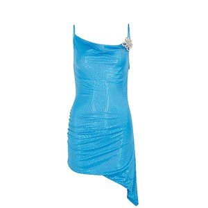 MACH & MACH Crystal-embellished mini dress